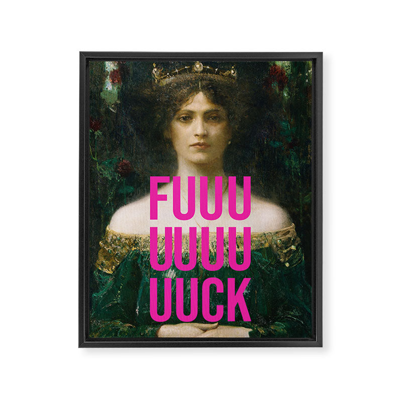 Fuck Framed Canvas Print Gallery Image 6