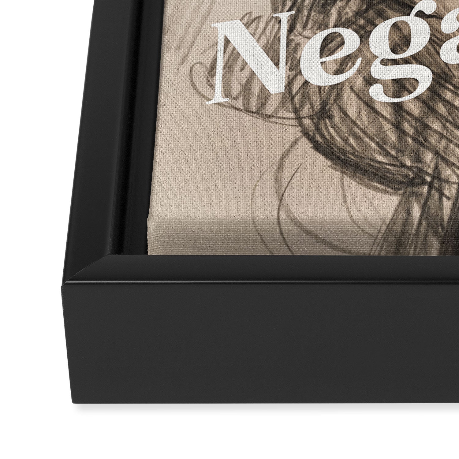 Fuck Negativity Framed Canvas Print Gallery Image 3