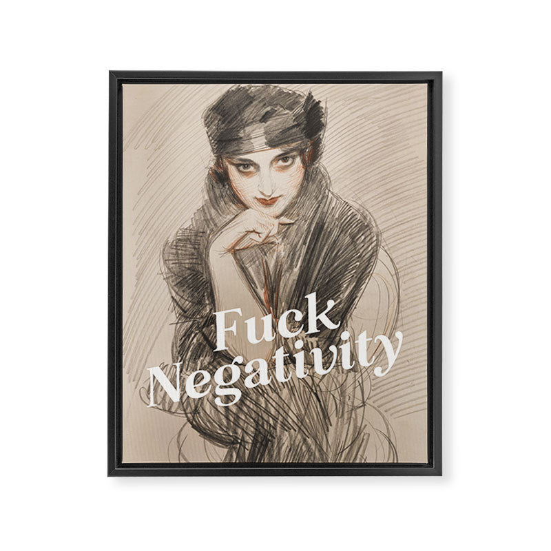 Fuck Negativity Framed Canvas Print Gallery Image 6