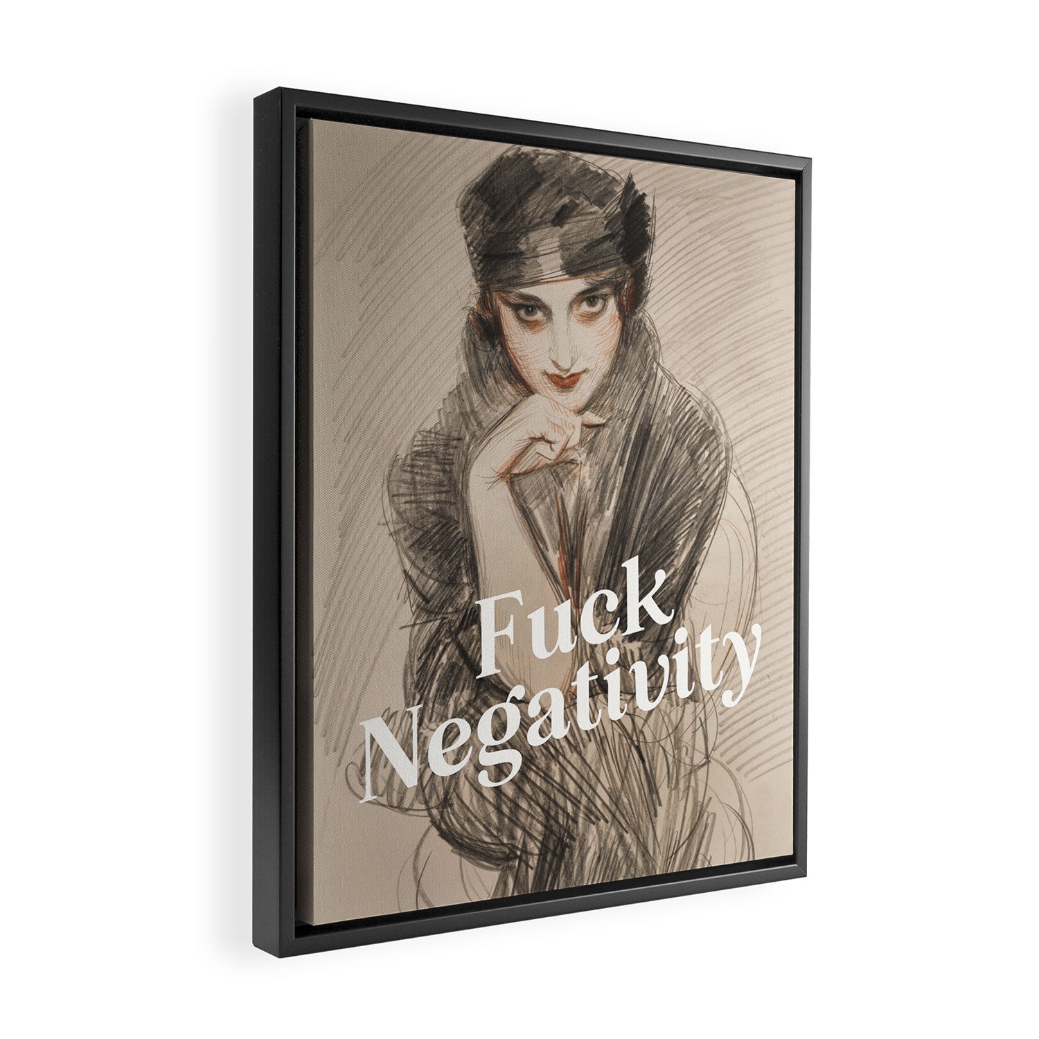 Fuck Negativity Framed Canvas Print Gallery Image 2