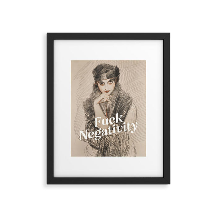 Fuck Negativity Framed Art Print Gallery Image 1