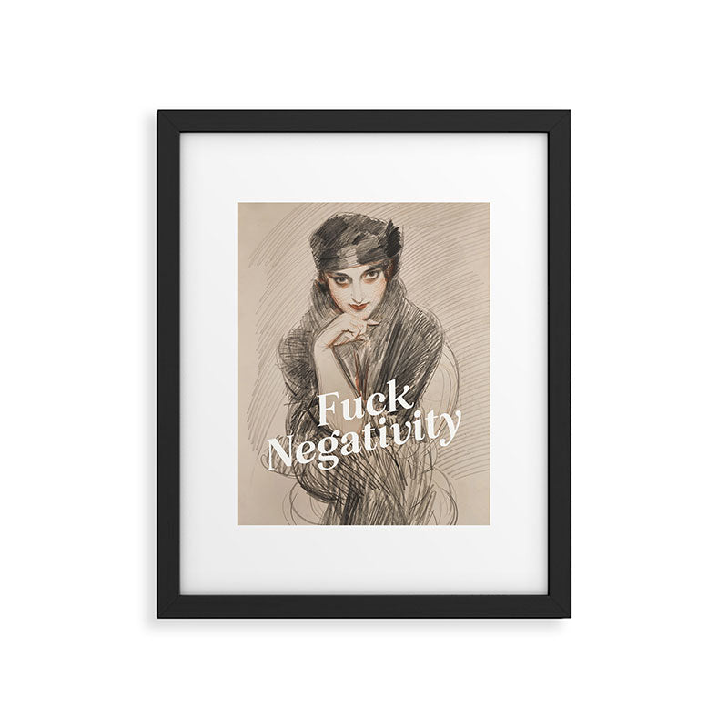 Fuck Negativity Framed Art Print Gallery Image 5