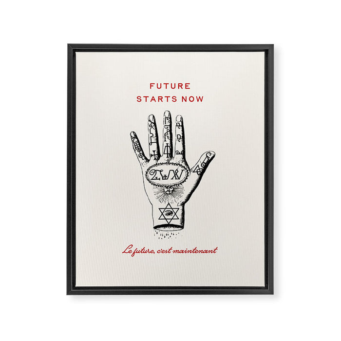 Future Starts Now Framed Canvas Print Gallery Image 1