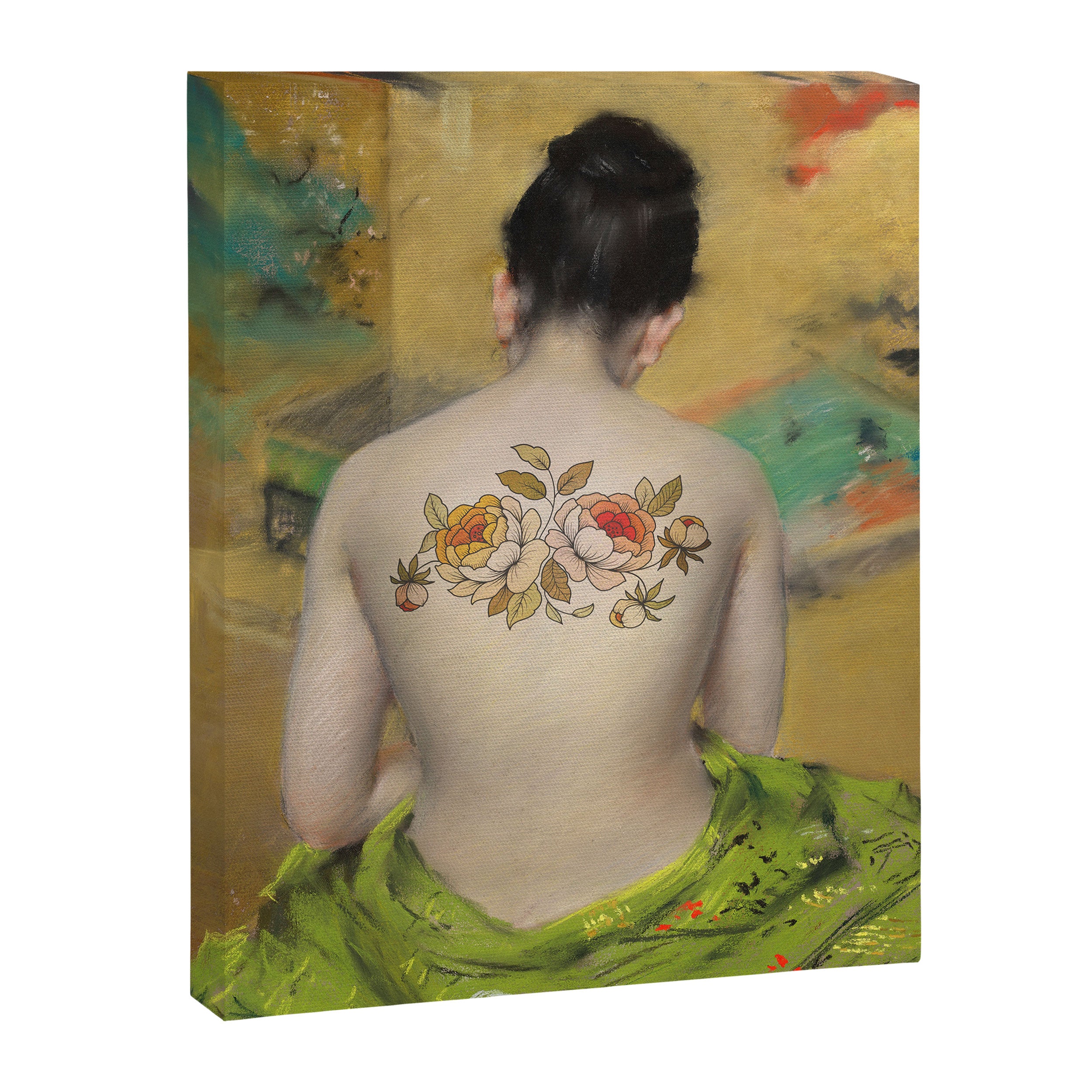 Girl With the Flower Tattoo Canvas Print Gallery Image 6