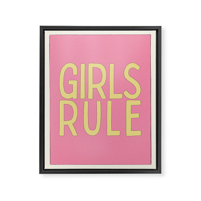 Girls Rule Framed Canvas Print Gallery Image 1