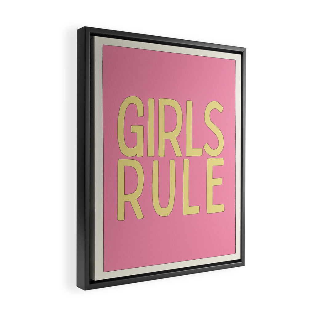 Girls Rule Framed Canvas Print Gallery Image 2