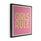 Girls Rule Framed Canvas Print Gallery Image 2