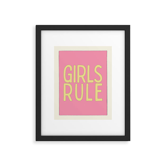 Girls Rule Framed Art Print Gallery Image 1