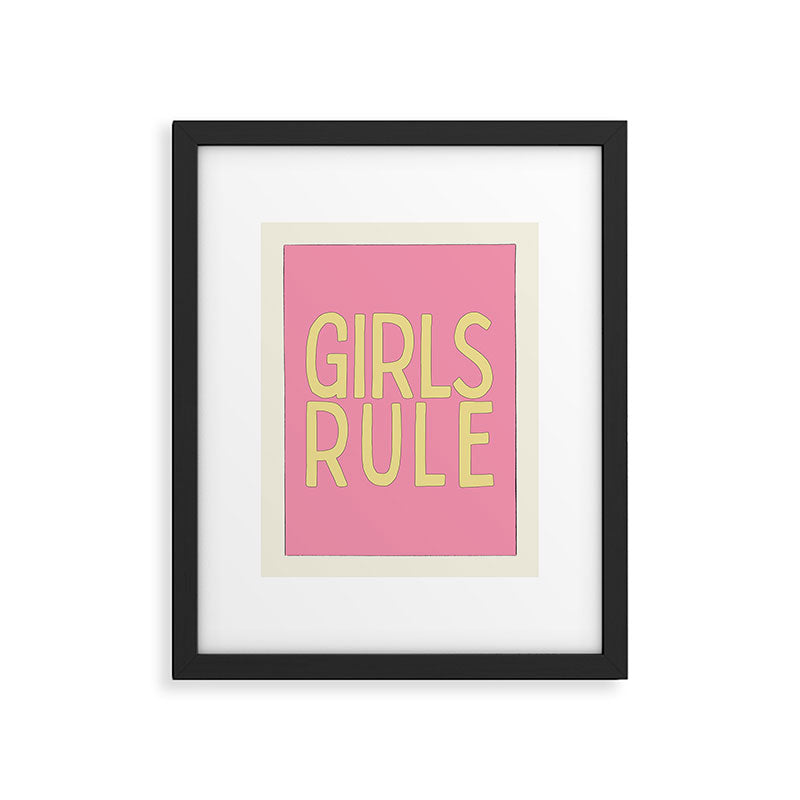 Girls Rule Framed Art Print Gallery Image 5
