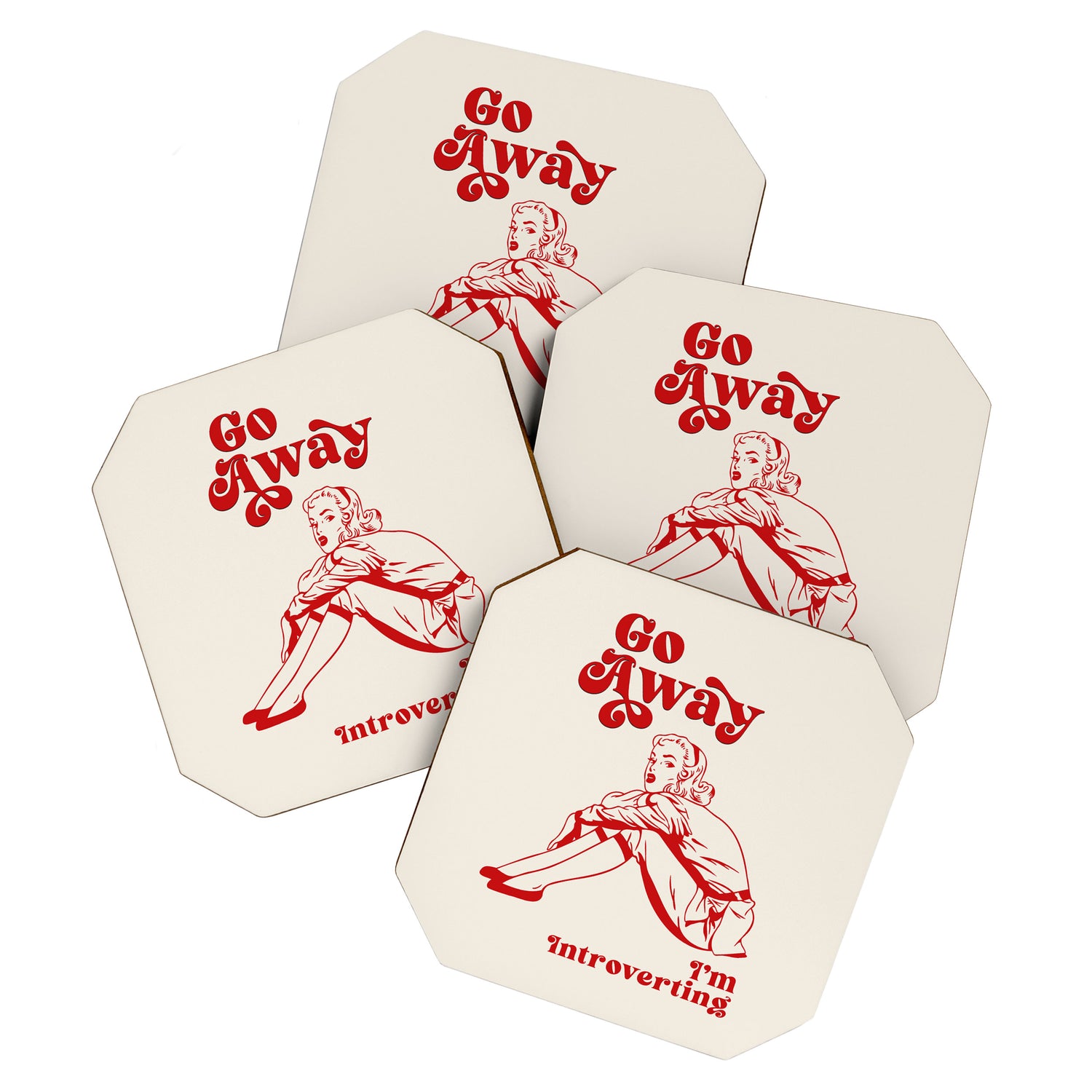 Go Away I'm Introverting Coaster Gallery Image 1