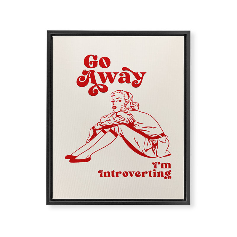 Go Away I'm Introverting Framed Canvas Print Gallery Image 6