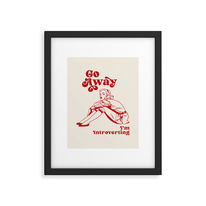 Go Away I'm Introverting Framed Art Print Gallery Image 4