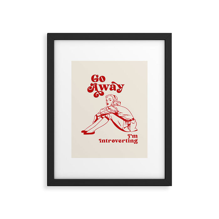 Go Away I'm Introverting Framed Art Print Gallery Image 1