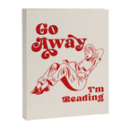 Go Away I'm Reading - Funny Quote, Retro Typography Canvas Print Gallery Image 6