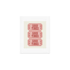 Good Times Retro Ticket, Pink Aesthetic Art Print Gallery Image 1