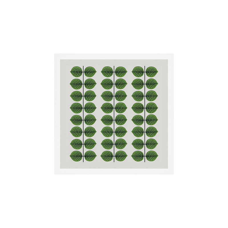 Green Leaves - Vintage Midcentury Modern Botanical Pattern Art Print Gallery Image 1