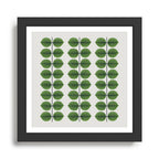 Green Leaves - Vintage Midcentury Modern Botanical Pattern Framed Art Print Gallery Image 1