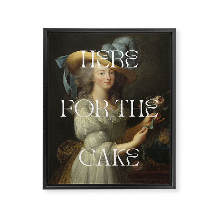 Here For The Cake Framed Canvas Print Gallery Image 1