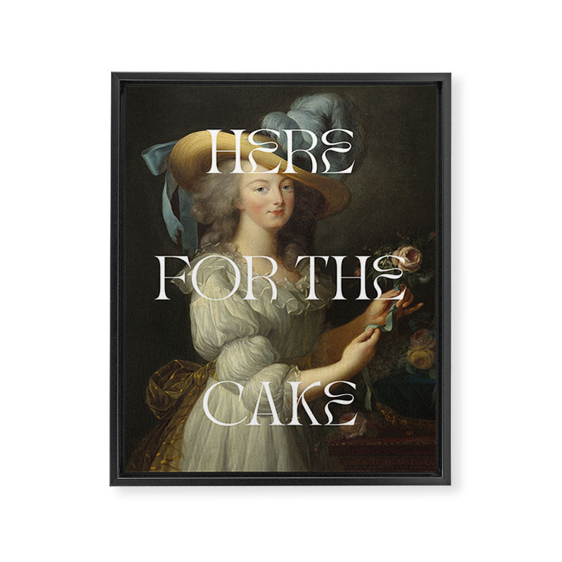 Here For The Cake Framed Canvas Print Gallery Image 6