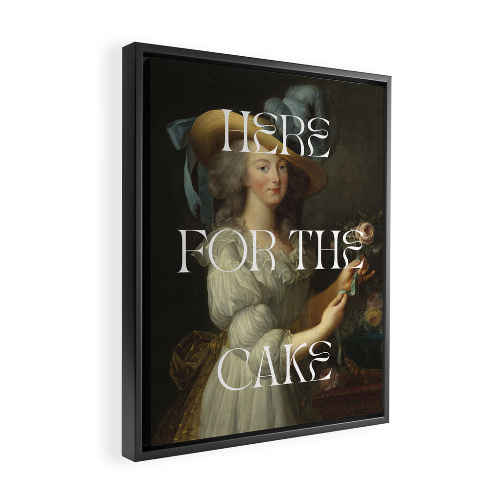 Here For The Cake Framed Canvas Print Gallery Image 2