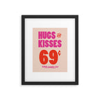 Hugs and Kisses - Pink and Orange Framed Art Print Gallery Image 5