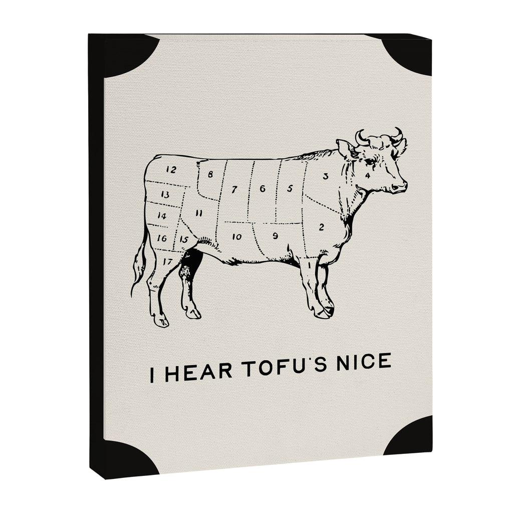 I Hear Tofu's Nice - Funny Vegan Kitchen Quotes Canvas Print Gallery Image 6