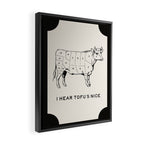 I Hear Tofu's Nice - Funny Vegan Kitchen Quotes Framed Canvas Print Gallery Image 2