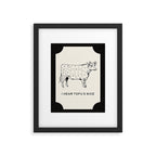 I Hear Tofu's Nice - Funny Vegan Kitchen Quotes Framed Art Print Gallery Image 4