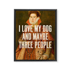 I Love My Dog Framed Canvas Print Gallery Image 6