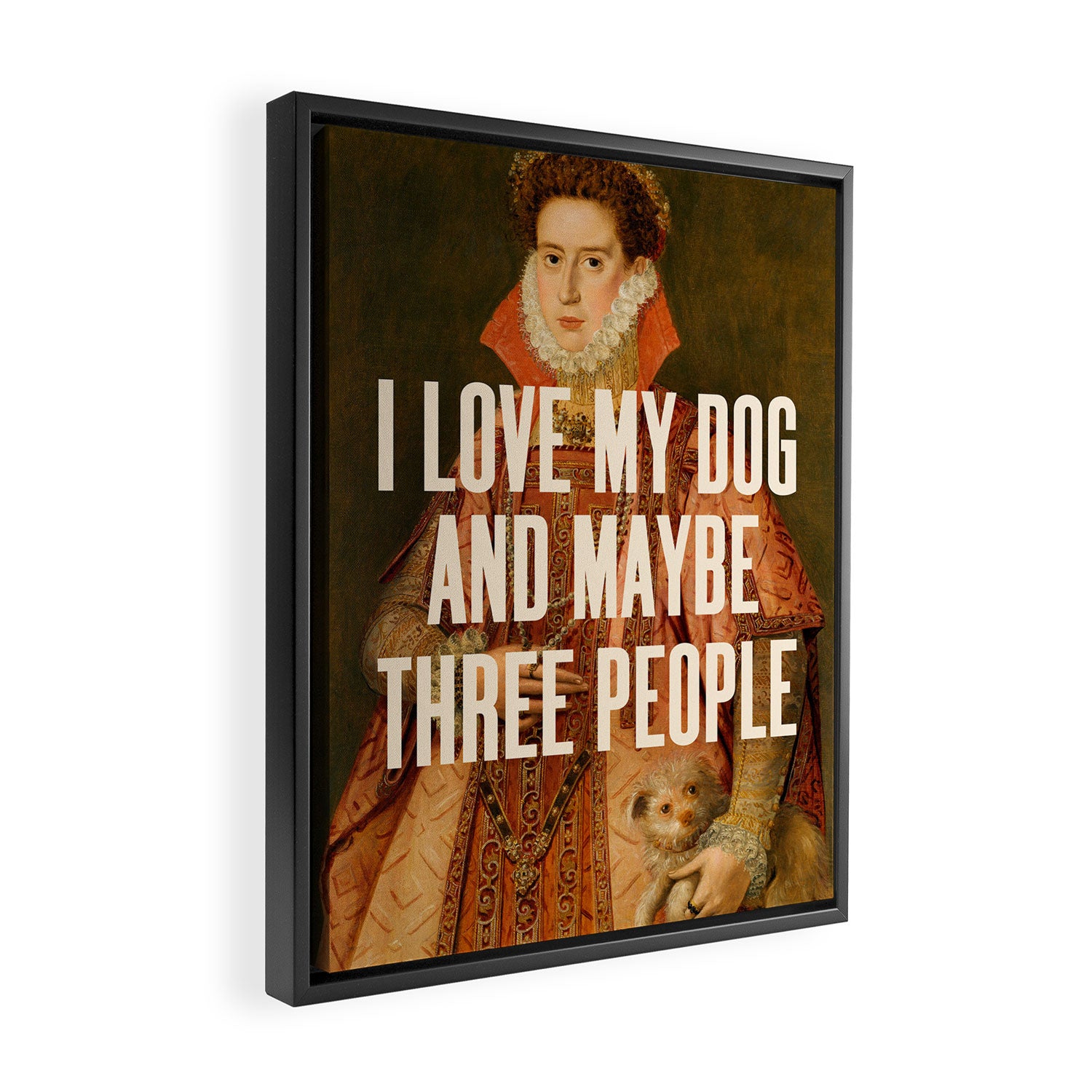 I Love My Dog Framed Canvas Print Gallery Image 2