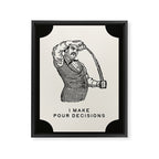 I Make Pour Decisions - Funny Cocktail Bar Framed Canvas Print Gallery Image 6