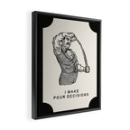 I Make Pour Decisions - Funny Cocktail Bar Framed Canvas Print Gallery Image 2