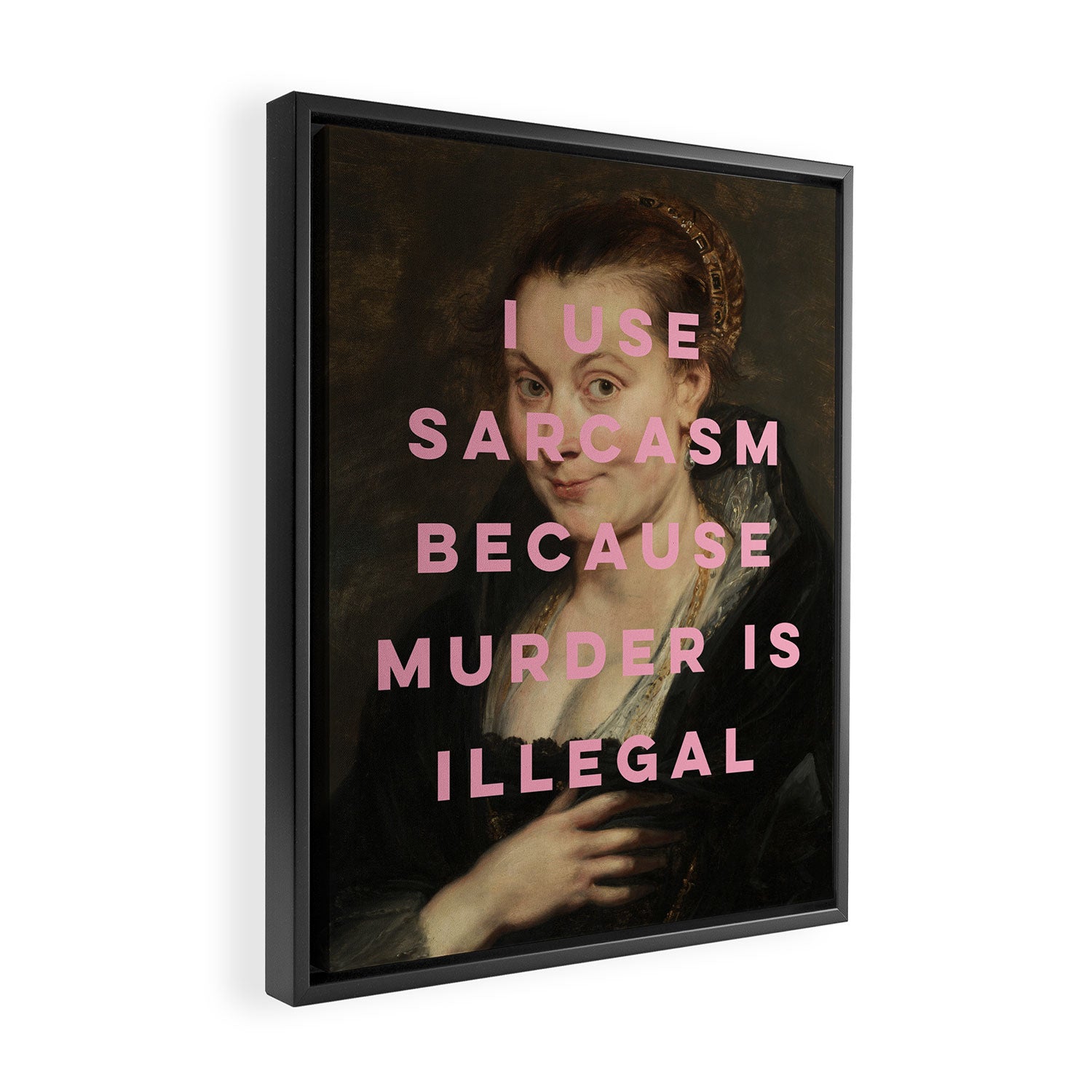 I Use Sarcasm Because Murder is Illegal Framed Canvas Print Gallery Image 2