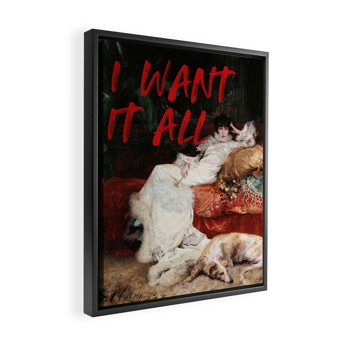 I Want It All Framed Canvas Print Gallery Image 2
