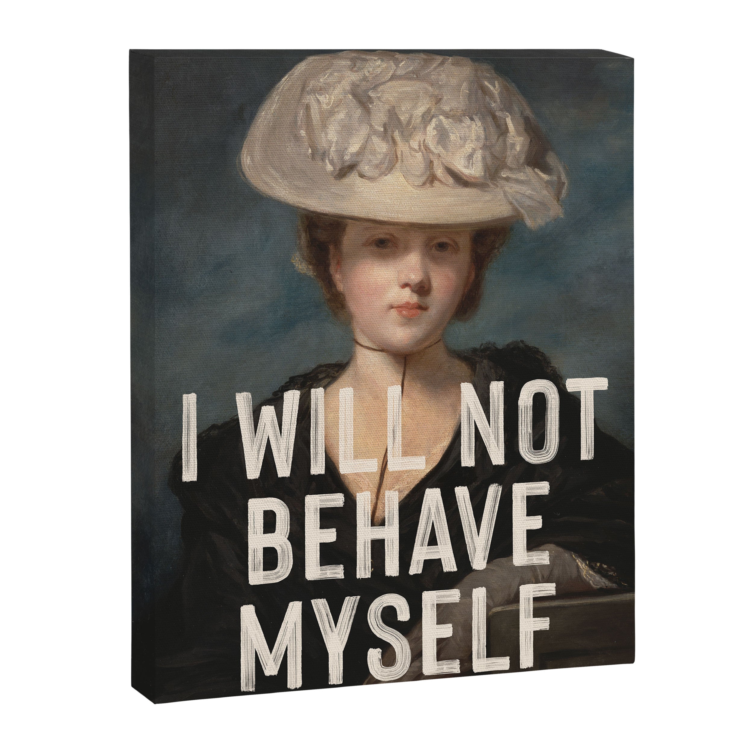 I Will Not Behave Myself - Funny Feminist Quote Canvas Print Gallery Image 6