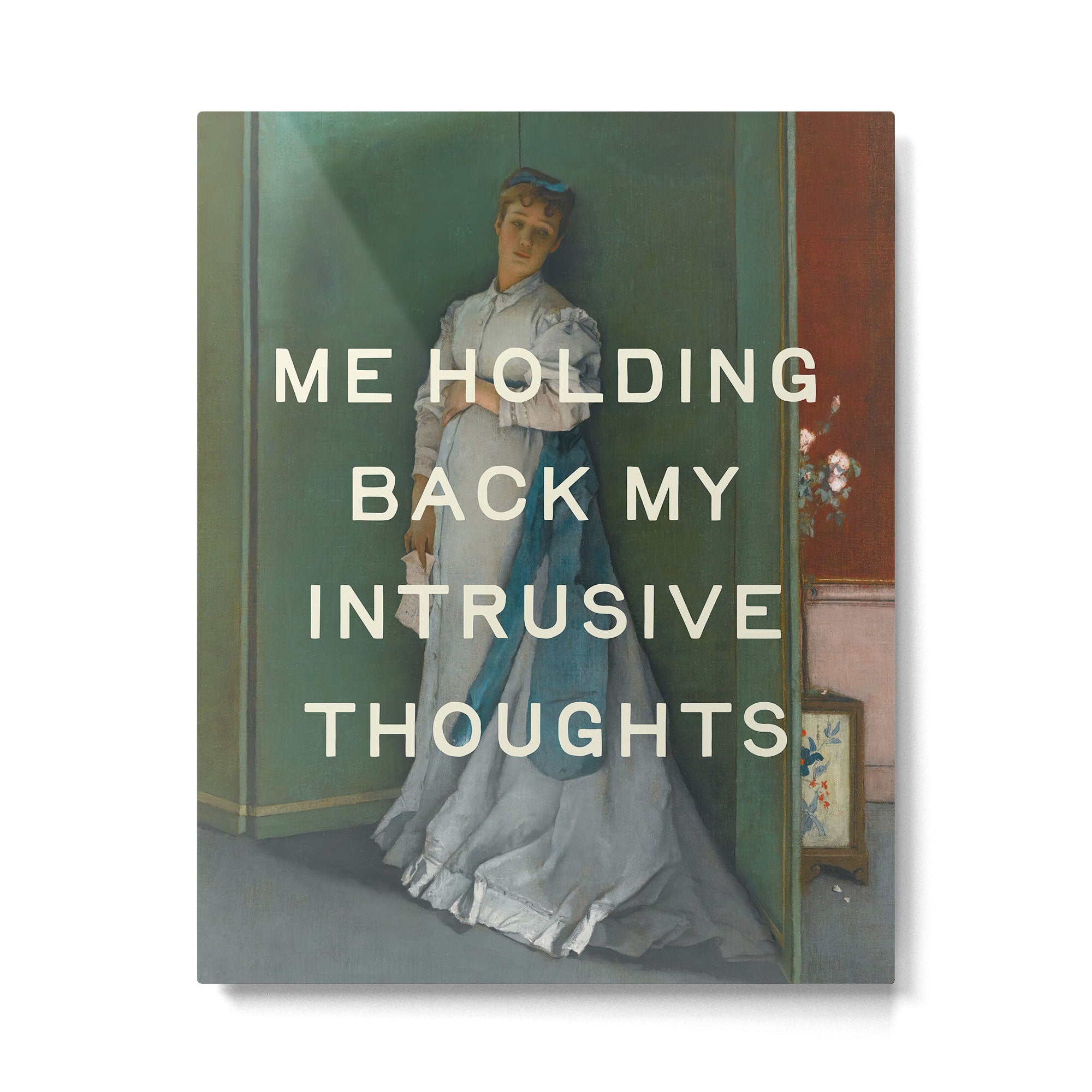 Intrusive Thoughts - Mental Health, Self Care Funny Quote Metal Print Gallery Image 4
