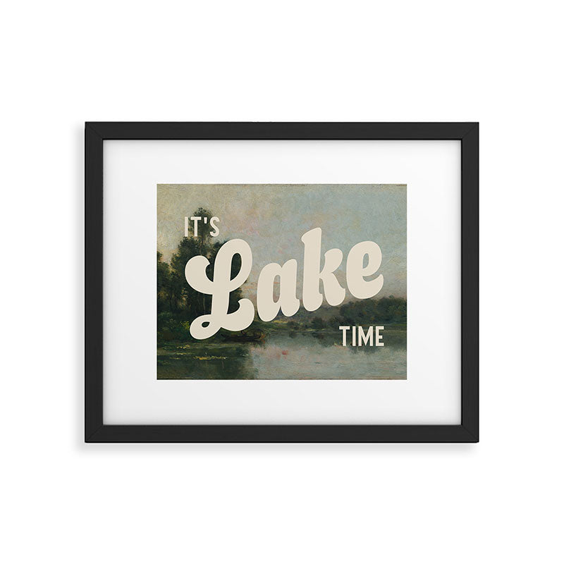 It's Lake Time - Retro Cottage Core Framed Art Print Gallery Image 5