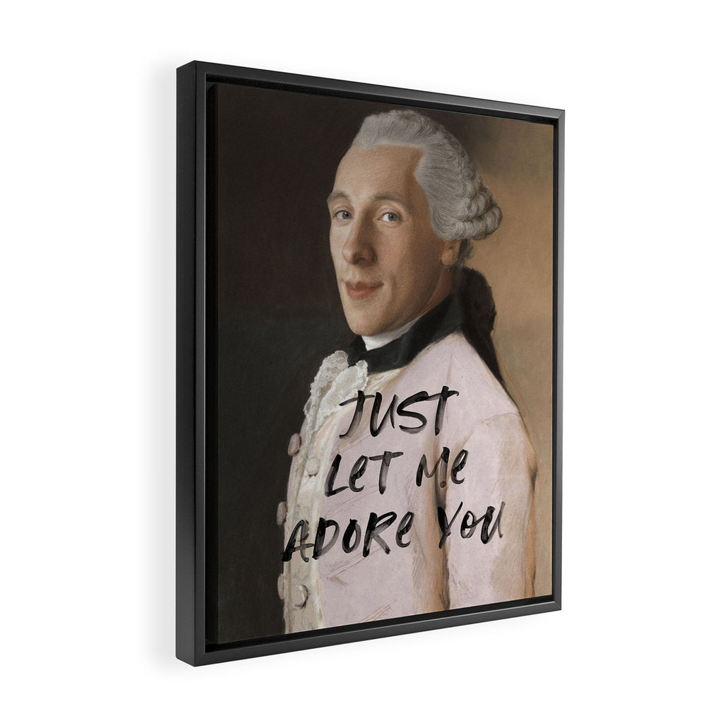 Just Let Me Adore You Framed Canvas Print Gallery Image 2