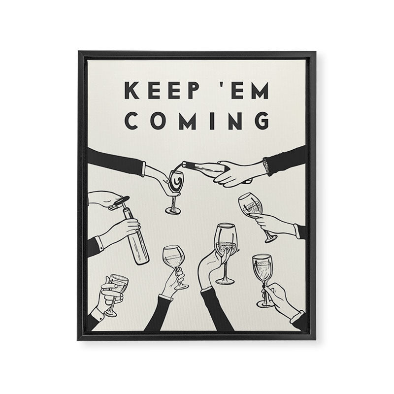 Keep 'Em Coming Framed Canvas Print Gallery Image 6