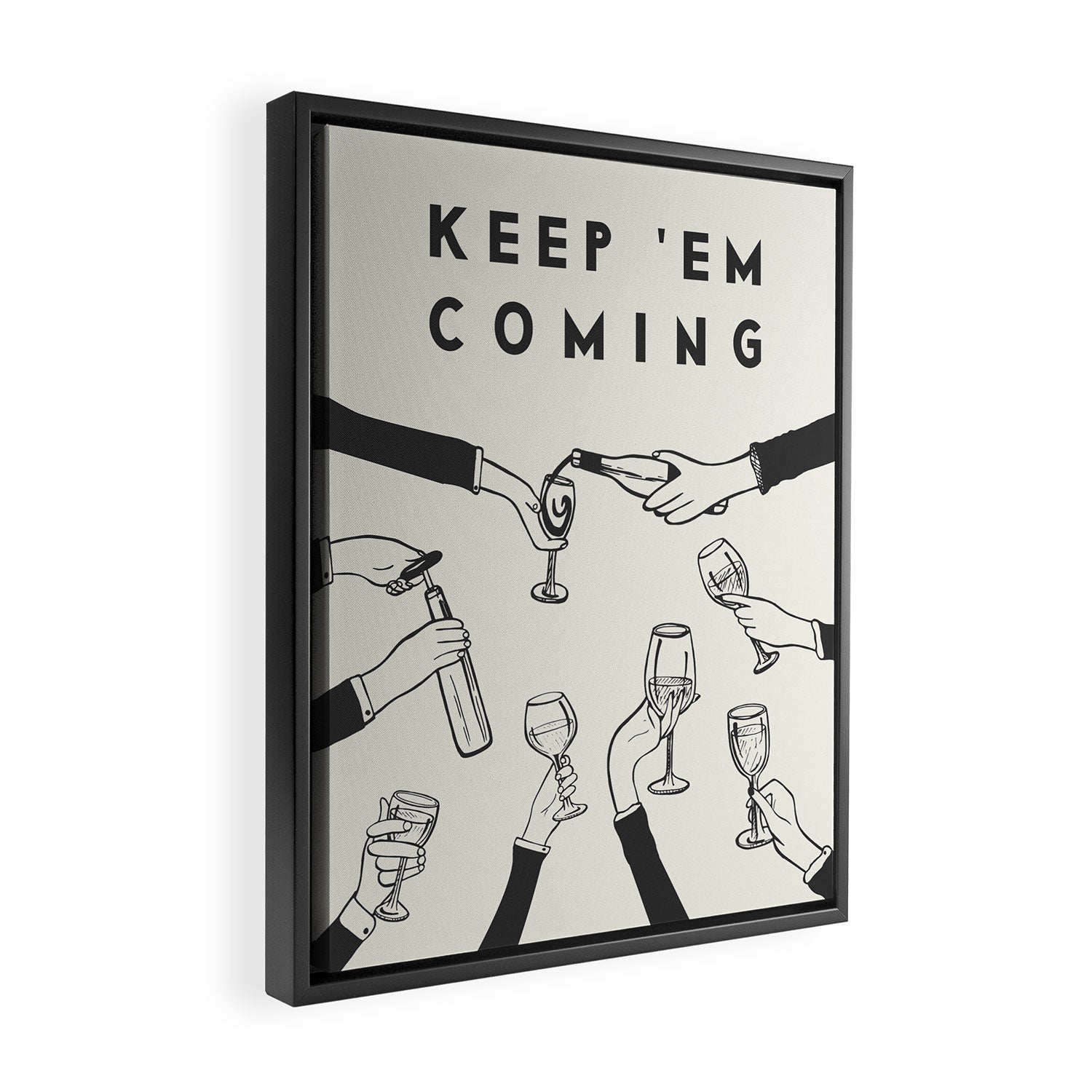 Keep 'Em Coming Framed Canvas Print Gallery Image 2
