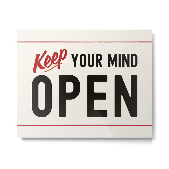 Keep Your Mind Open - Retro Mid Century Metal Print Gallery Image 1