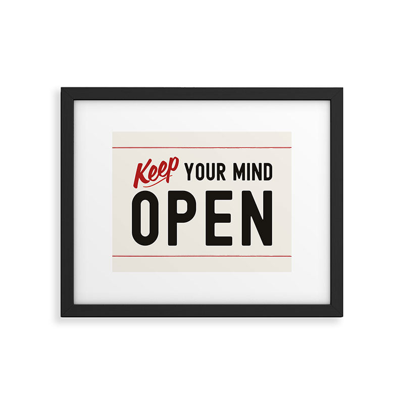 Keep Your Mind Open - Retro Mid Century Framed Art Print Gallery Image 5