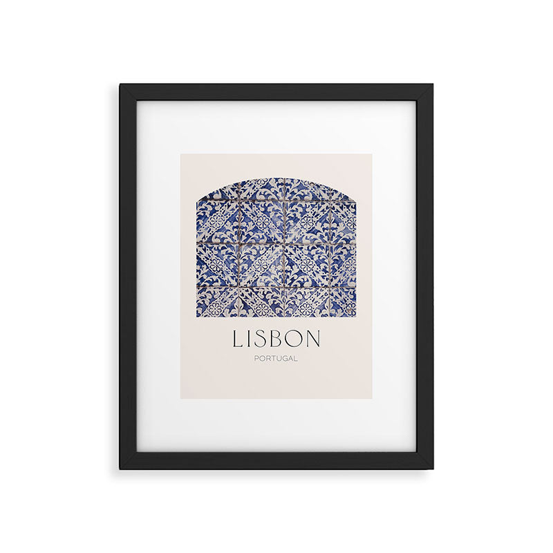 Lisbon Tile Framed Art Print Gallery Image 4