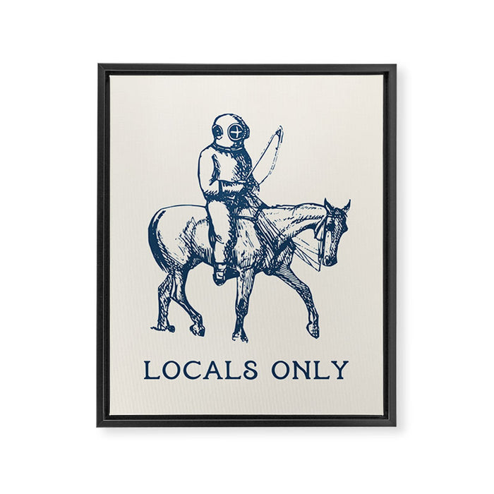 Locals Only Framed Canvas Print Gallery Image 1