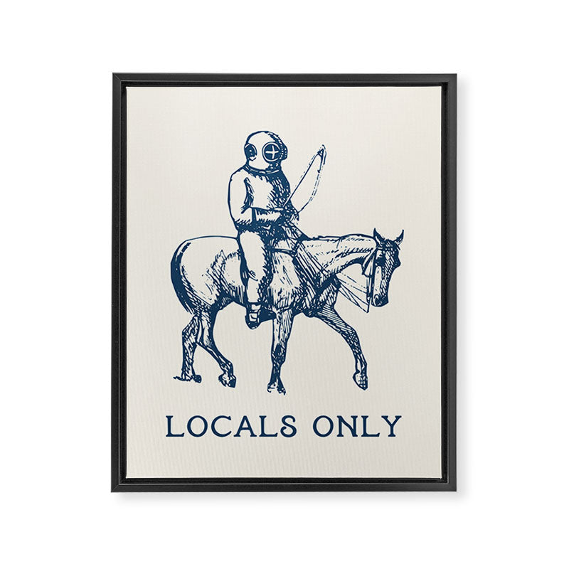 Locals Only Framed Canvas Print Gallery Image 6