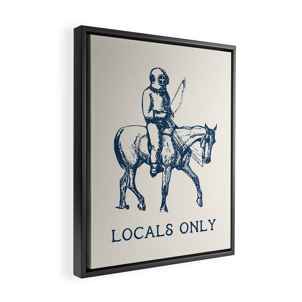 Locals Only Framed Canvas Print Gallery Image 2