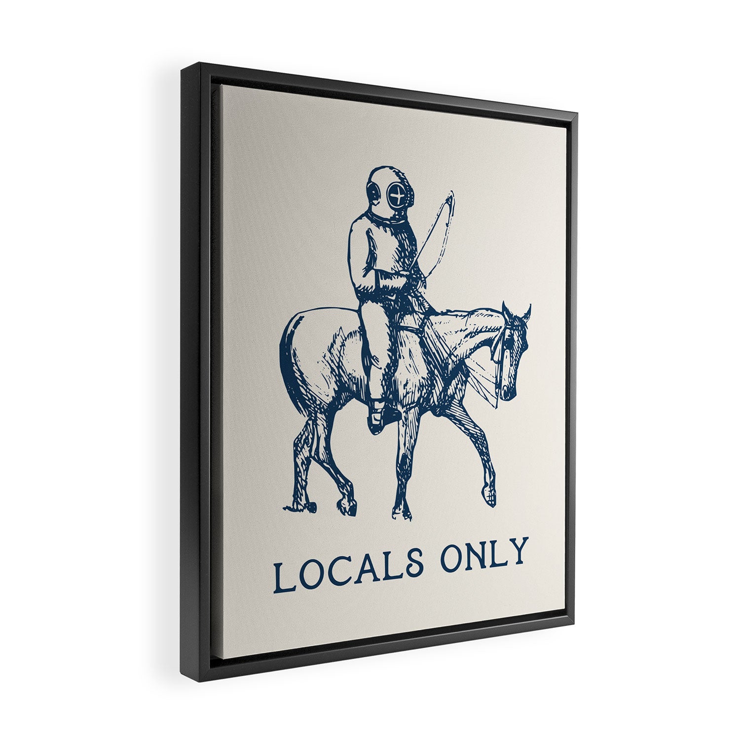 Locals Only Framed Canvas Print Gallery Image 2