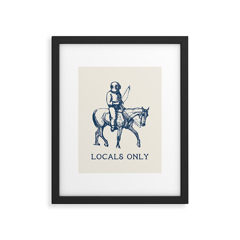 Locals Only Framed Art Print Gallery Image 5