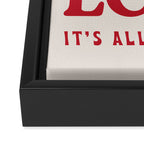 Love Love Love Framed Canvas Print Gallery Image 3