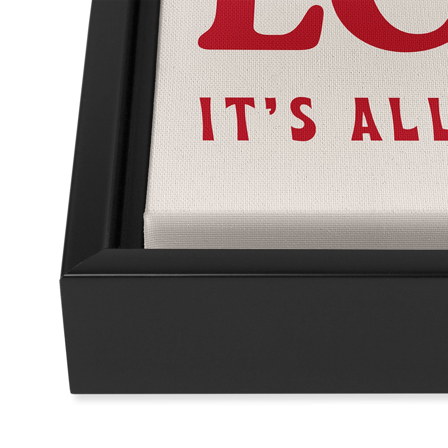 Love Love Love Framed Canvas Print Gallery Image 3